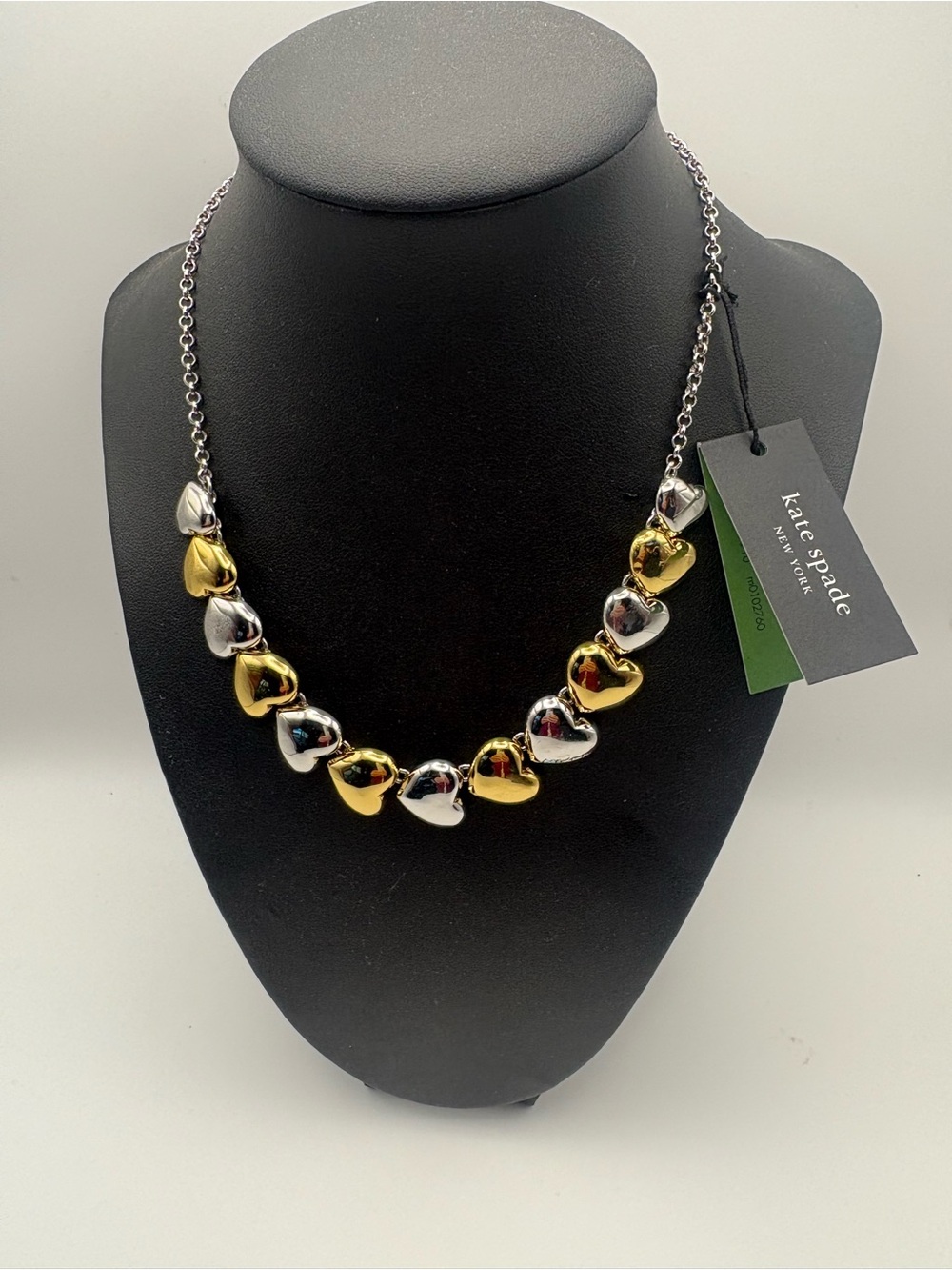 Kate Spade Two-Tone Heart Link Necklace - Gold & Silver